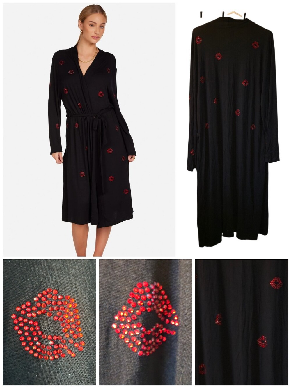 Lauren Moshi Crystal Red Lips daniela robe